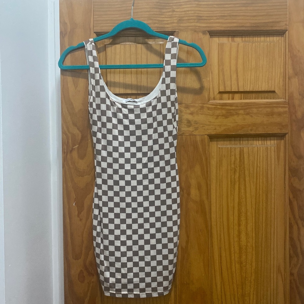 Checkered mini dress size small